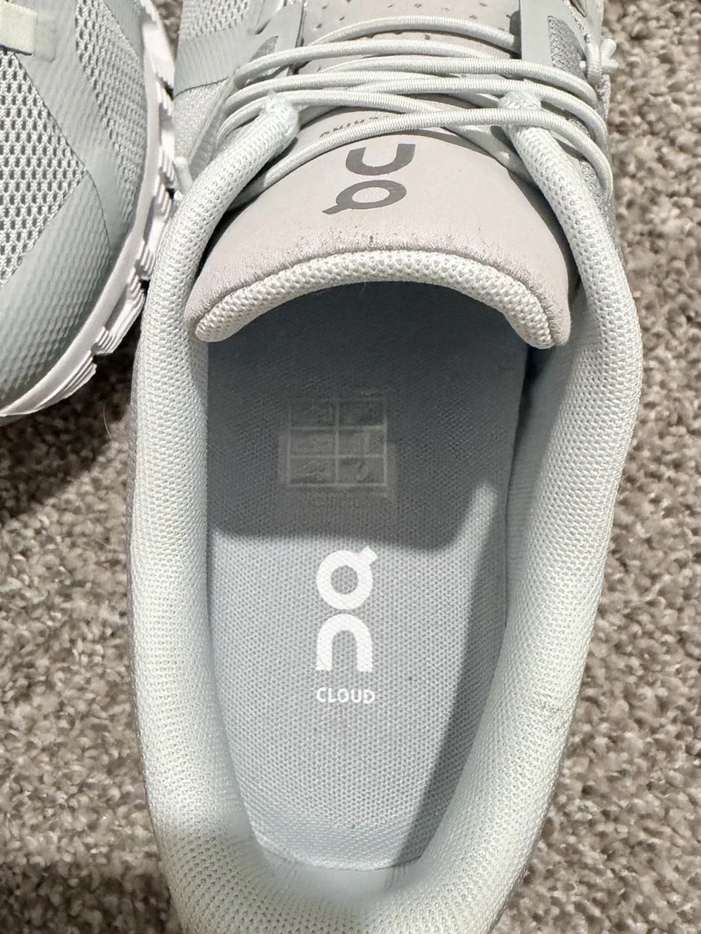 On Running Cloud Unisex Sneakers in Glacier Blue and White